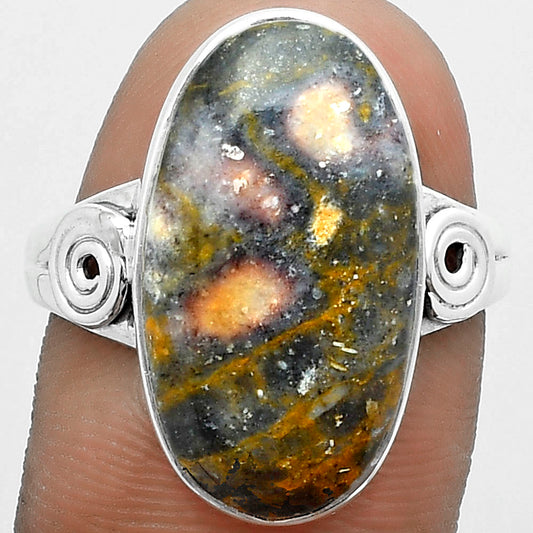 Natural Indian Blanket Jasper Ring size-8.5 R-1315 SDR151808