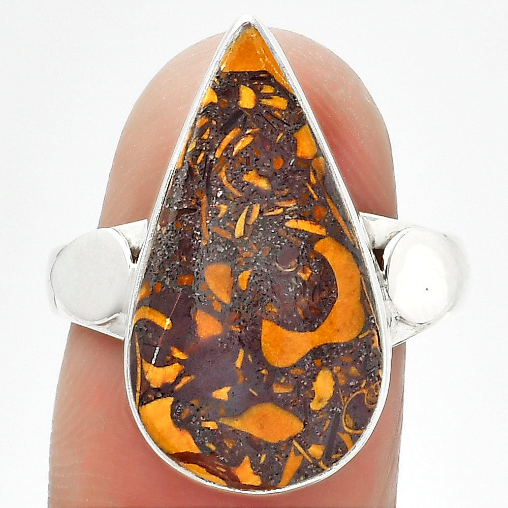 Coquina Fossil Jasper - India Ring size-8.5 R-1715 SDR152030