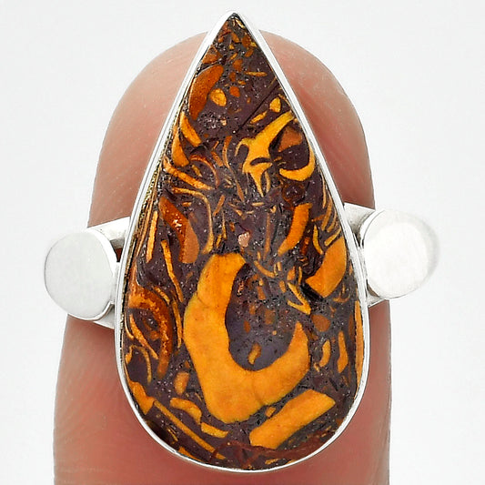 Coquina Fossil Jasper - India Ring size-7.5 R-1715 SDR152040