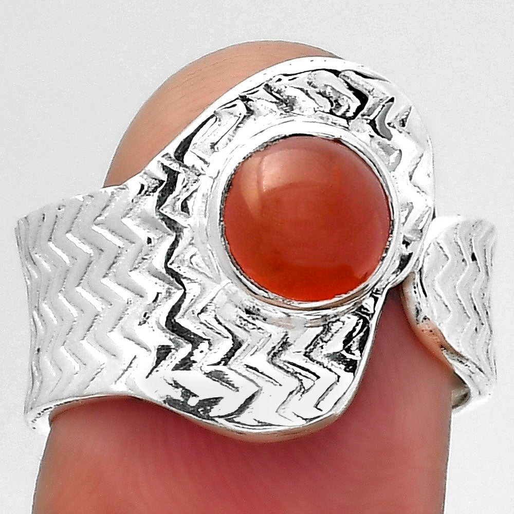 Adjustable - Natural Carnelian Ring size-7.5 R-1381 SDR152476