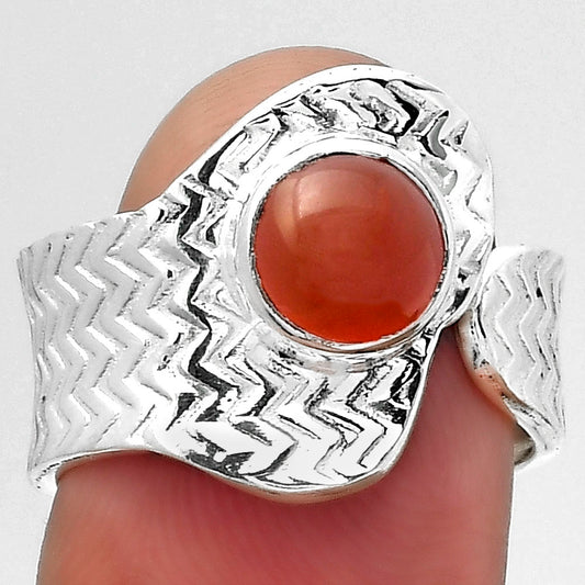 Adjustable - Natural Carnelian Ring size-7.5 R-1381 SDR152476