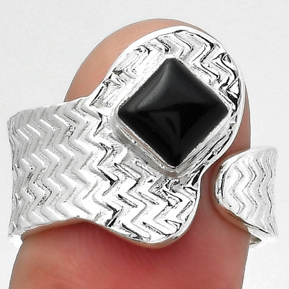 Adjustable - Black Onyx - Brazil Ring size-8 R-1381 SDR152487