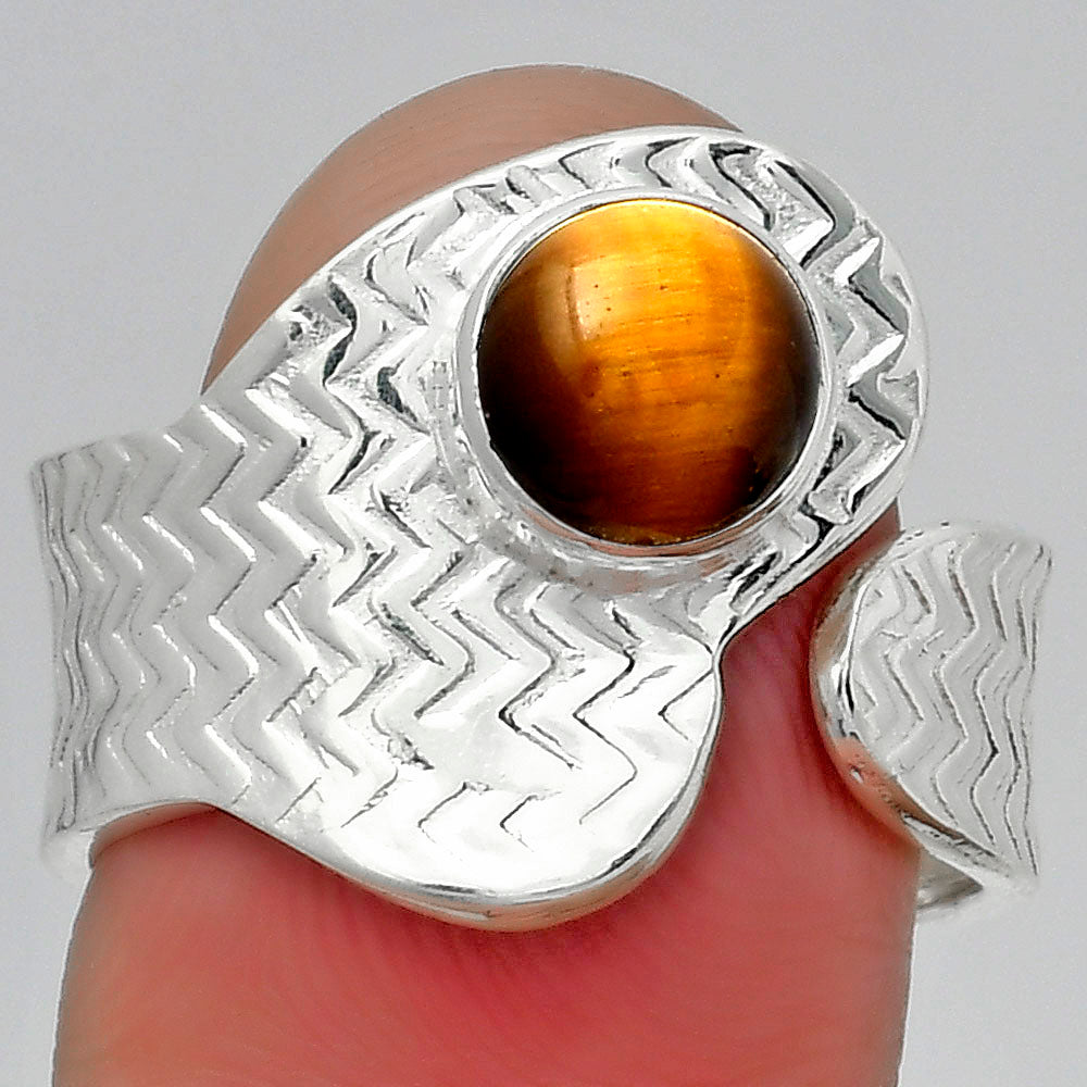 Adjustable - Tiger Eye - Africa Ring size-8.5 R-1381 SDR152518