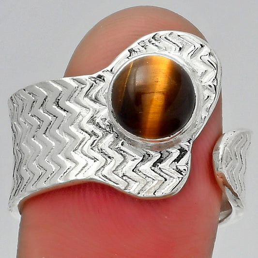 Adjustable - Tiger Eye - Africa Ring size-8.5 R-1381 SDR152536