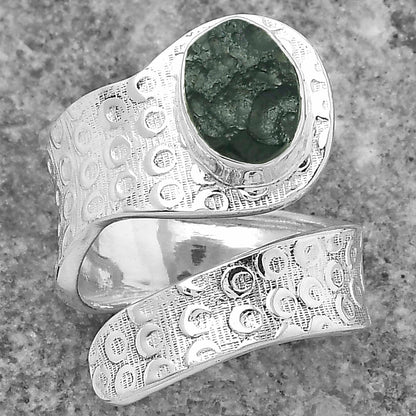 Adjustable - Tektite Rough - Greek Ring size-6 R-1374 SDR152569