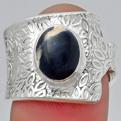 Adjustable - Natural Sodalite Ring size-7 R-1381 SDR152633