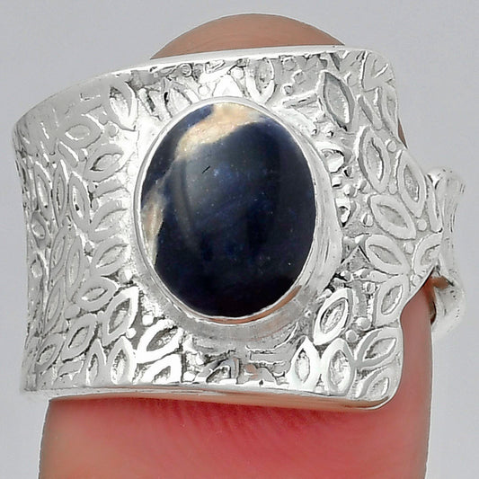 Adjustable - Natural Sodalite Ring size-7 R-1381 SDR152633