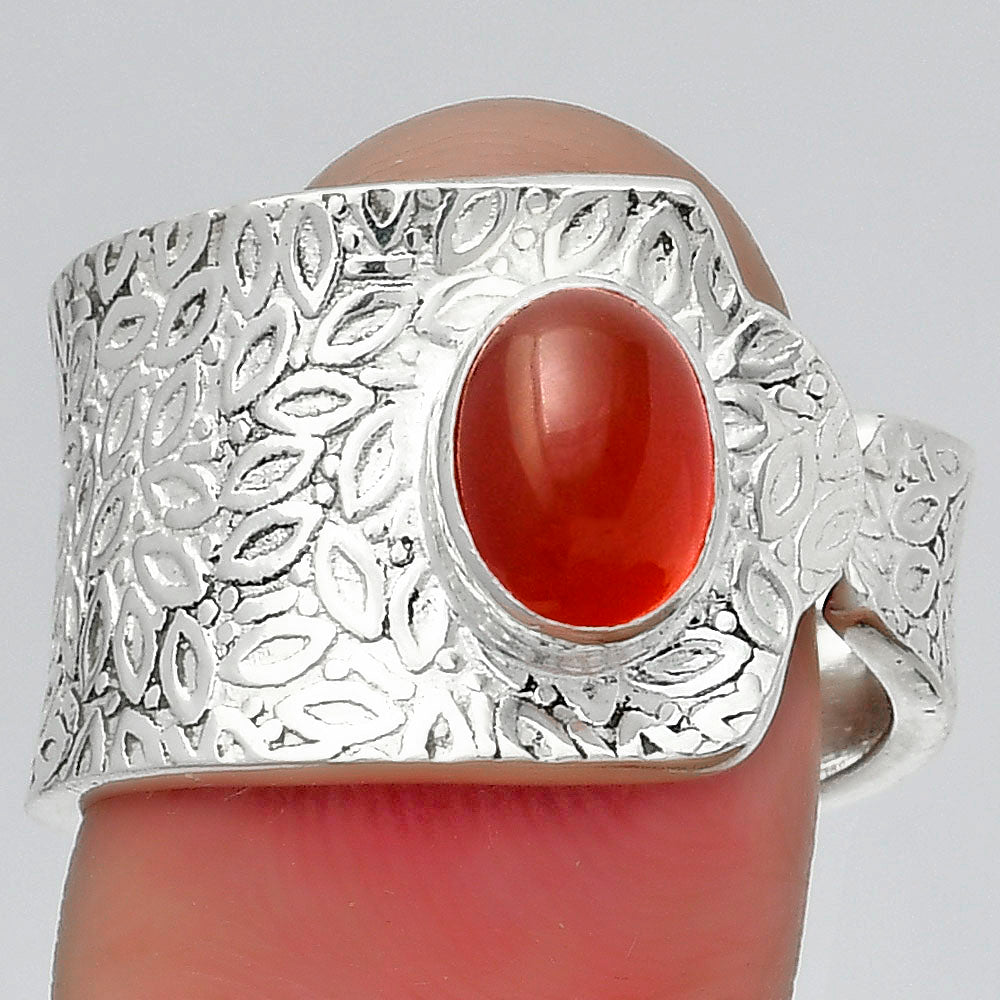 Adjustable - Natural Carnelian Ring size-8.5 R-1381 SDR152635