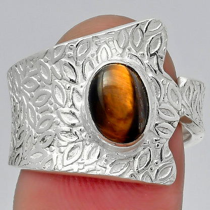 Adjustable - Tiger Eye - Africa Ring size-7.5 R-1381 SDR152643