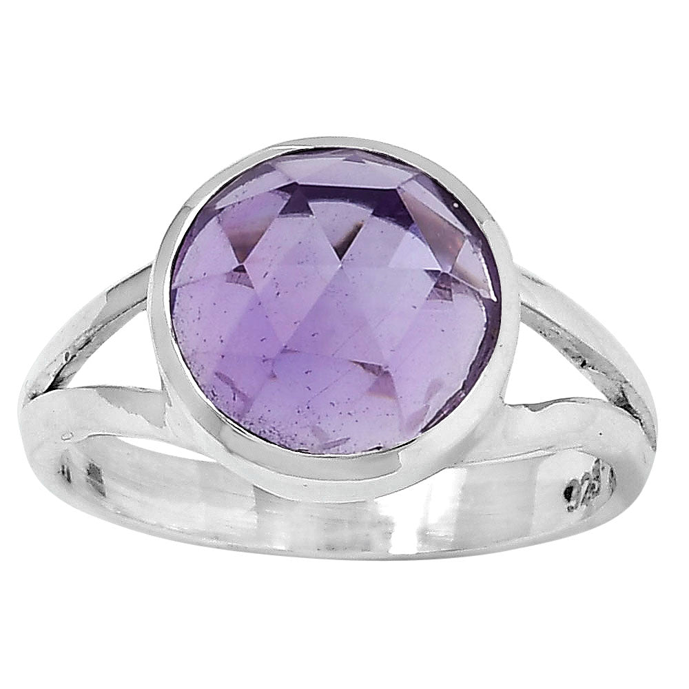 Faceted Natural Amethyst - Brazil Ring size-8.5 R-1005 SDR153382