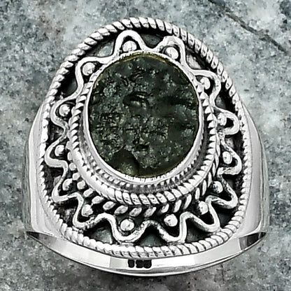 Natural Tektite Rough - Greek Ring size-7 R-1501 SDR154499