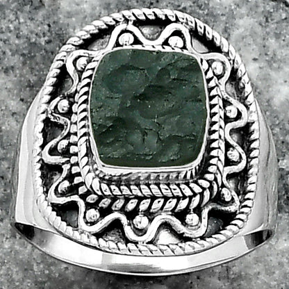 Natural Tektite Rough - Greek Ring size-7 R-1501 SDR154528