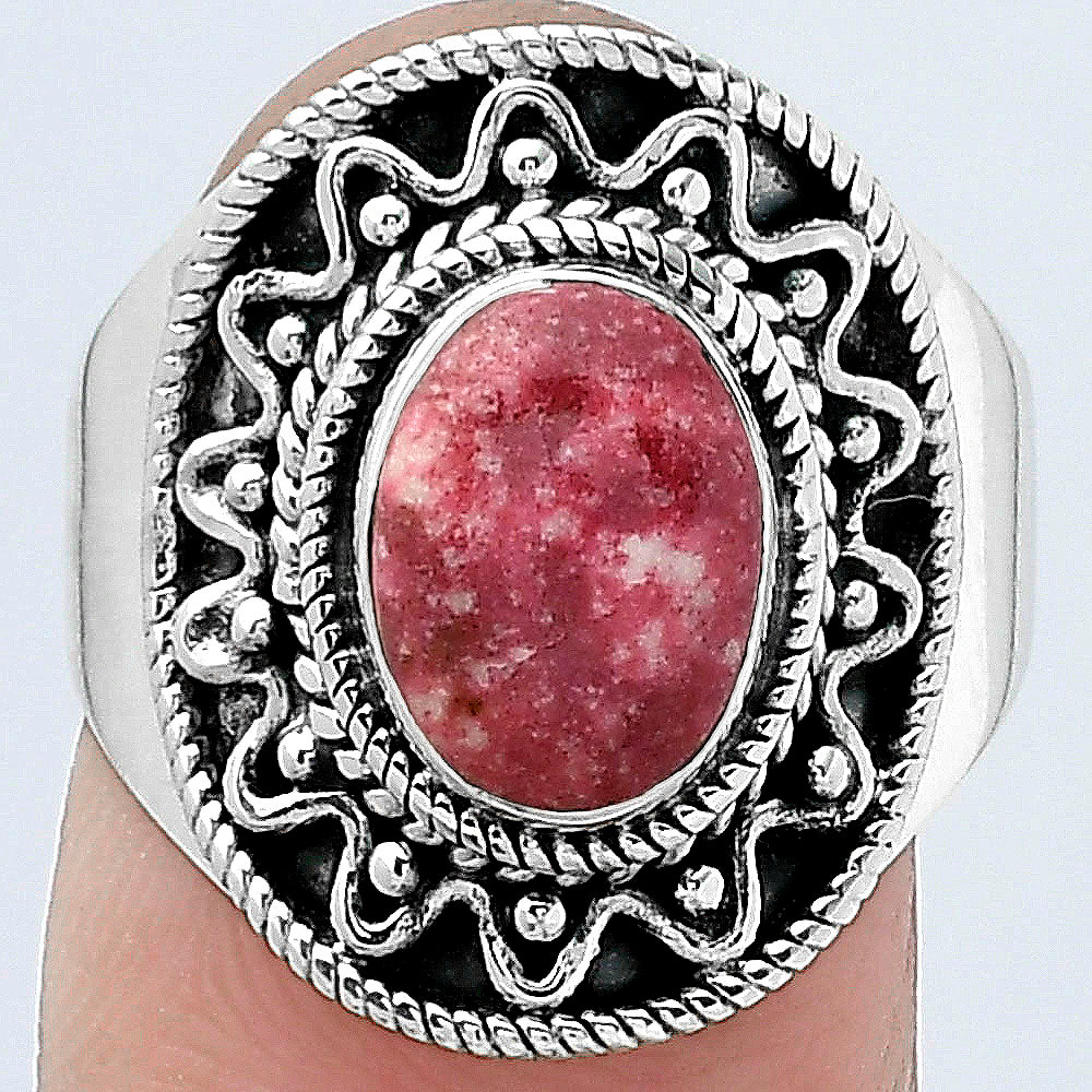 Natural Pink Thulite - Norway Ring size-7.5 R-1501 SDR154529