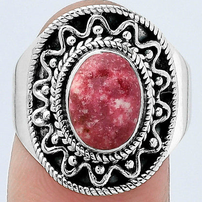 Natural Pink Thulite - Norway Ring size-7.5 R-1501 SDR154529