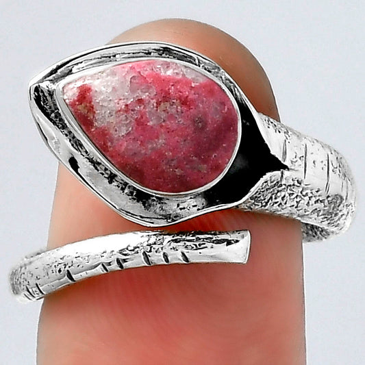 Adjustable - Pink Thulite - Norway Ring size-7.5 R-1306 SDR154631