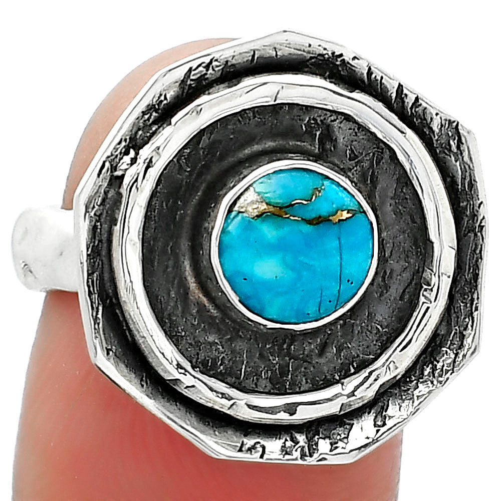 Copper Blue Turquoise - Arizona Ring size-6.5 R-1468 SDR154839