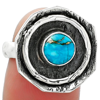 Copper Blue Turquoise - Arizona Ring size-6.5 R-1468 SDR154839