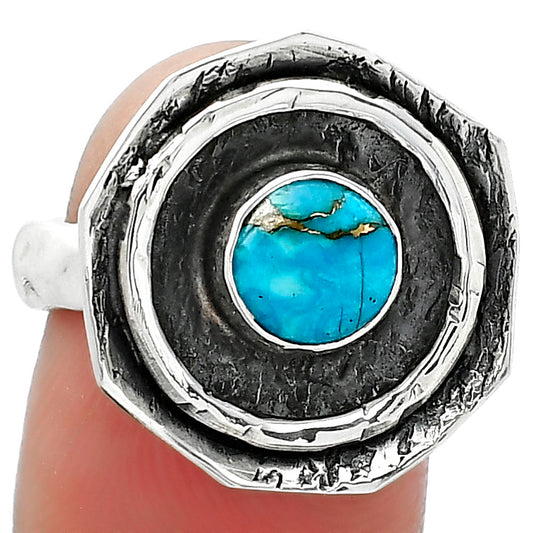 Copper Blue Turquoise - Arizona Ring size-6.5 R-1468 SDR154839