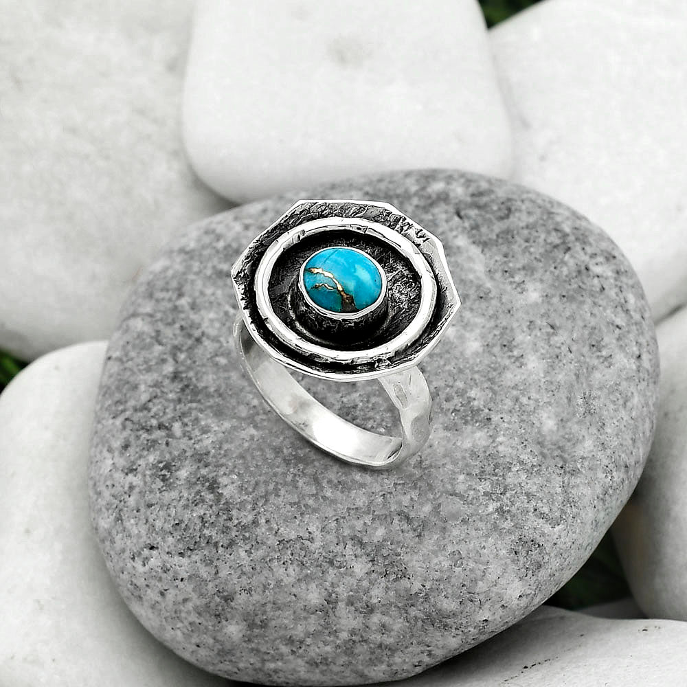 Copper Blue Turquoise - Arizona Ring size-6.5 R-1468 SDR154839