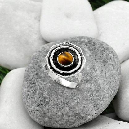 Natural Tiger Eye - Africa Ring size-8.5 R-1468 SDR154855