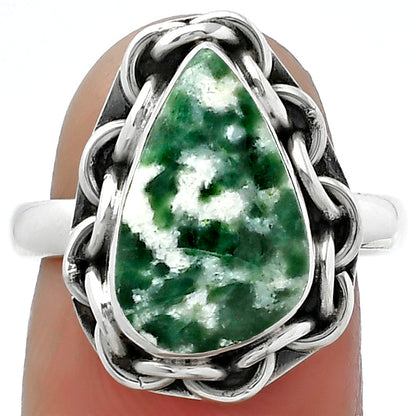 Natural Dioptase Ring size-7.5 R-1528 SDR155019