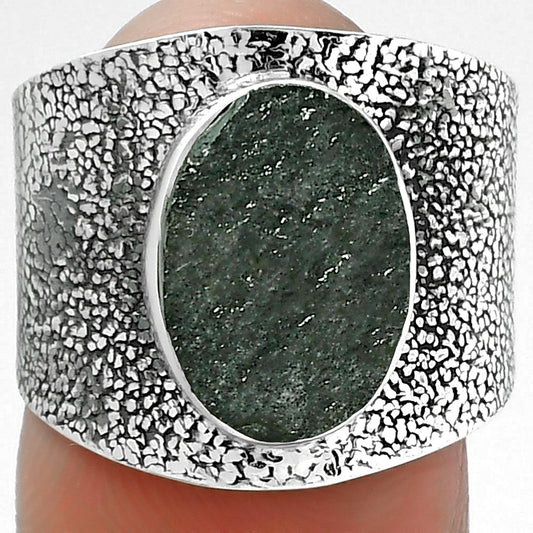 Natural Tektite Rough - Greek Ring size-7 R-1378 SDR155274