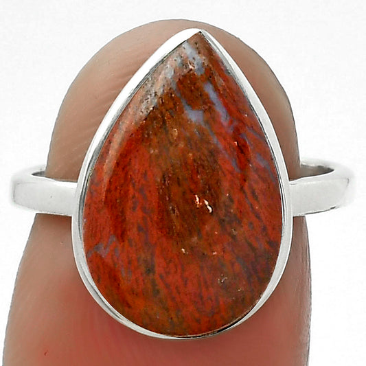 Natural Red Moss Agate Ring size-7 R-1001 SDR155575