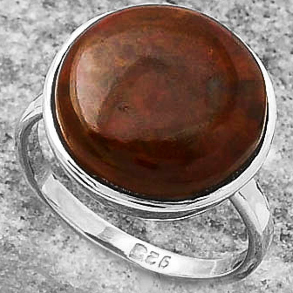 Natural Red Moss Agate Ring size-6.5 R-1001 SDR155580