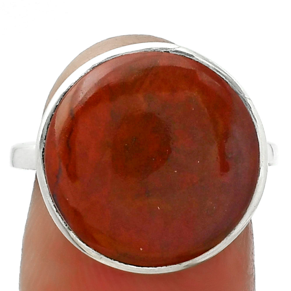 Natural Red Moss Agate Ring size-6.5 R-1001 SDR155611