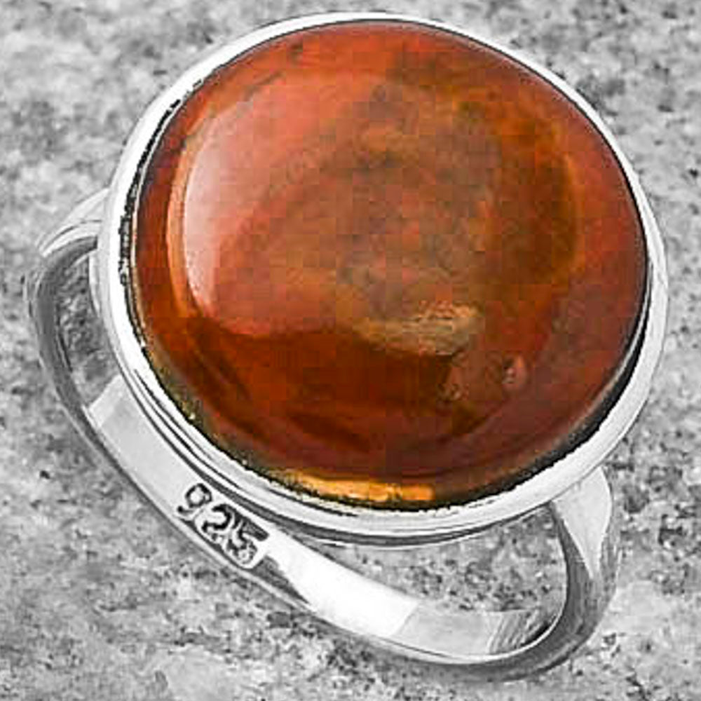 Natural Red Moss Agate Ring size-6.5 R-1001 SDR155611