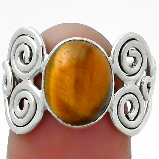Natural Tiger Eye - Africa Ring size-8 R-1658 SDR155822