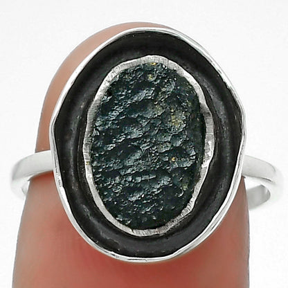 Natural Tektite Rough - Greek Ring size-8 R-1468 SDR155885