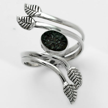 Natural Tektite Rough - Greek Ring size-8.5 R-1251 SDR155931