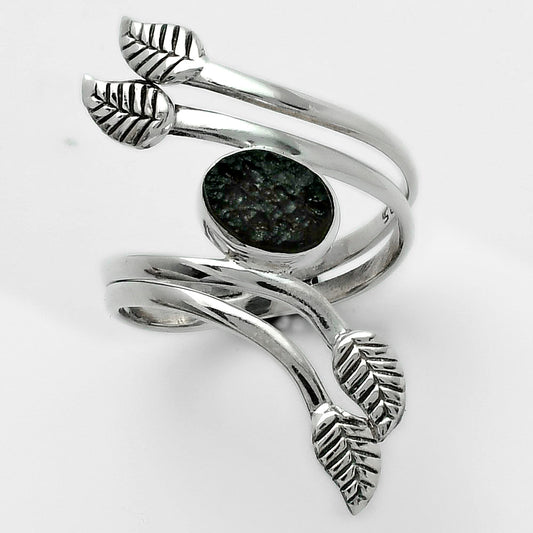 Natural Tektite Rough - Greek Ring size-8.5 R-1251 SDR155931