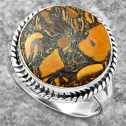 Coquina Fossil Jasper - India Ring size-8.5 R-1010 SDR156003