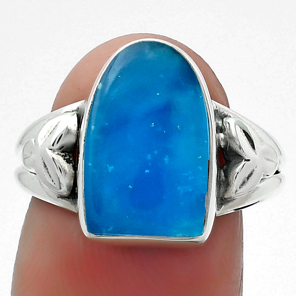 Natural Smithsonite Ring size-7.5 R-1261 SDR156102
