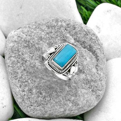 Natural Smithsonite Ring size-7.5 R-1291 SDR156153