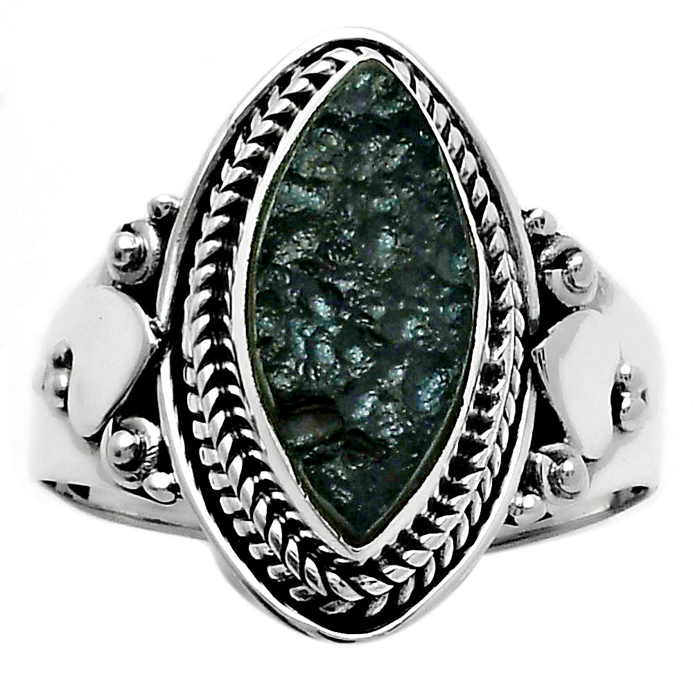Natural Tektite Rough - Greek Ring size-8.5 R-1291 SDR156160