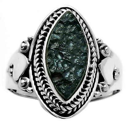 Natural Tektite Rough - Greek Ring size-8.5 R-1291 SDR156160
