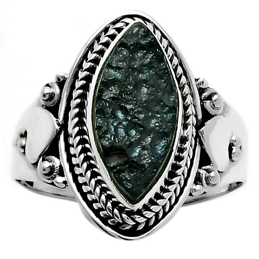 Natural Tektite Rough - Greek Ring size-8.5 R-1291 SDR156160