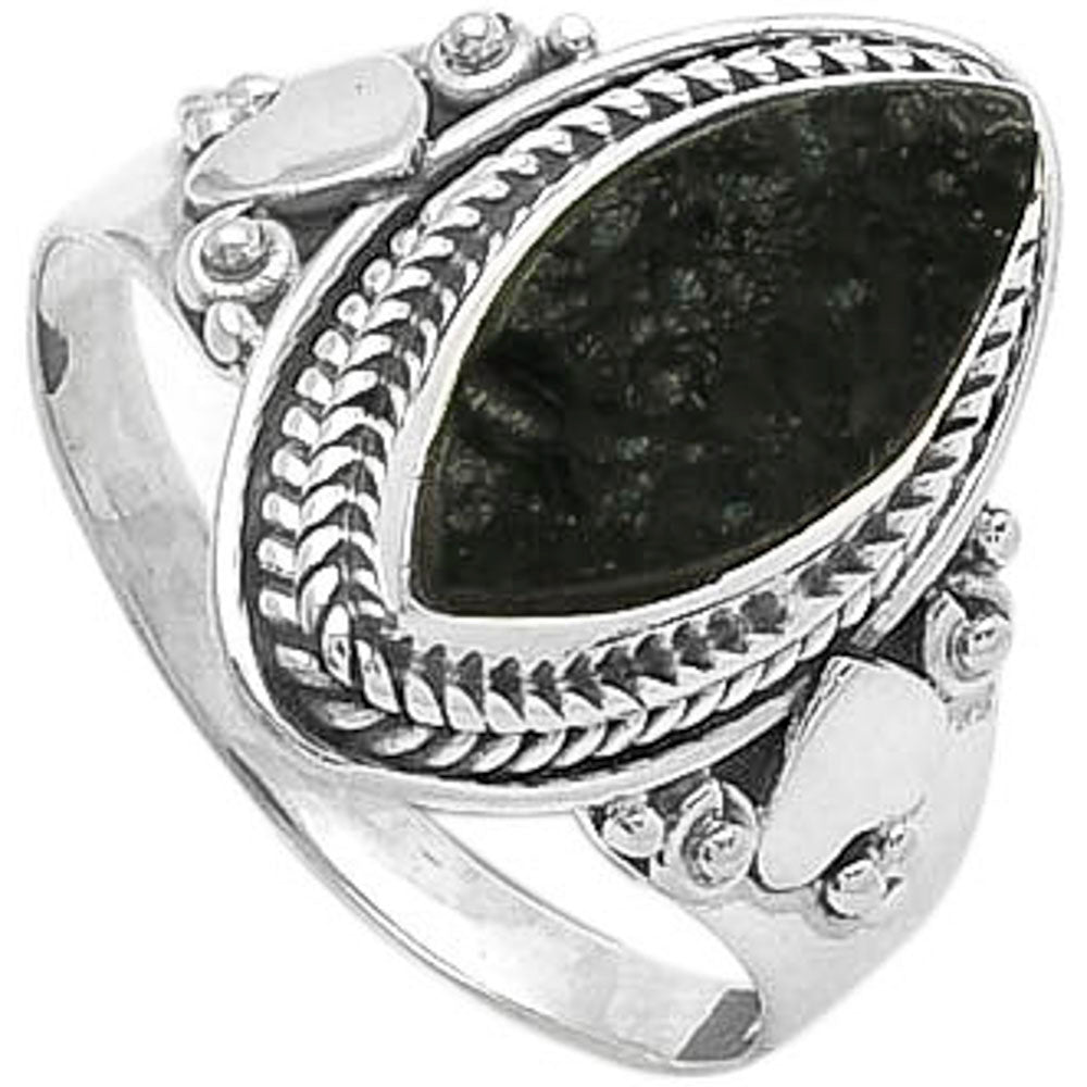 Natural Tektite Rough - Greek Ring size-8.5 R-1291 SDR156160