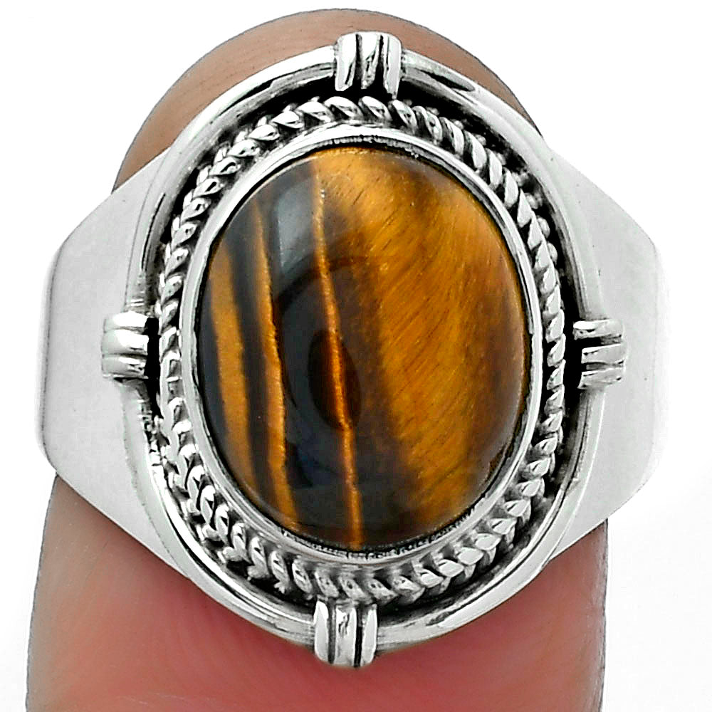 Natural Tiger Eye - Africa Ring size-8 R-1539 SDR156251