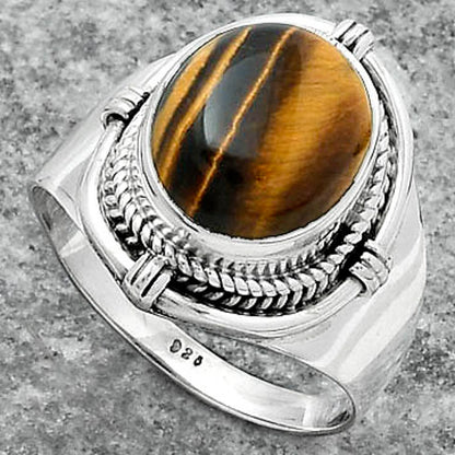 Natural Tiger Eye - Africa Ring size-8 R-1539 SDR156251