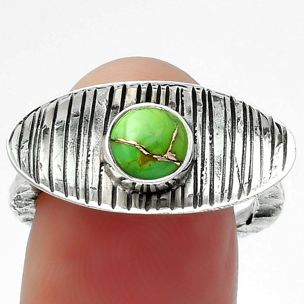 Copper Green Turquoise - Arizona Ring size-7 R-1573 SDR156654
