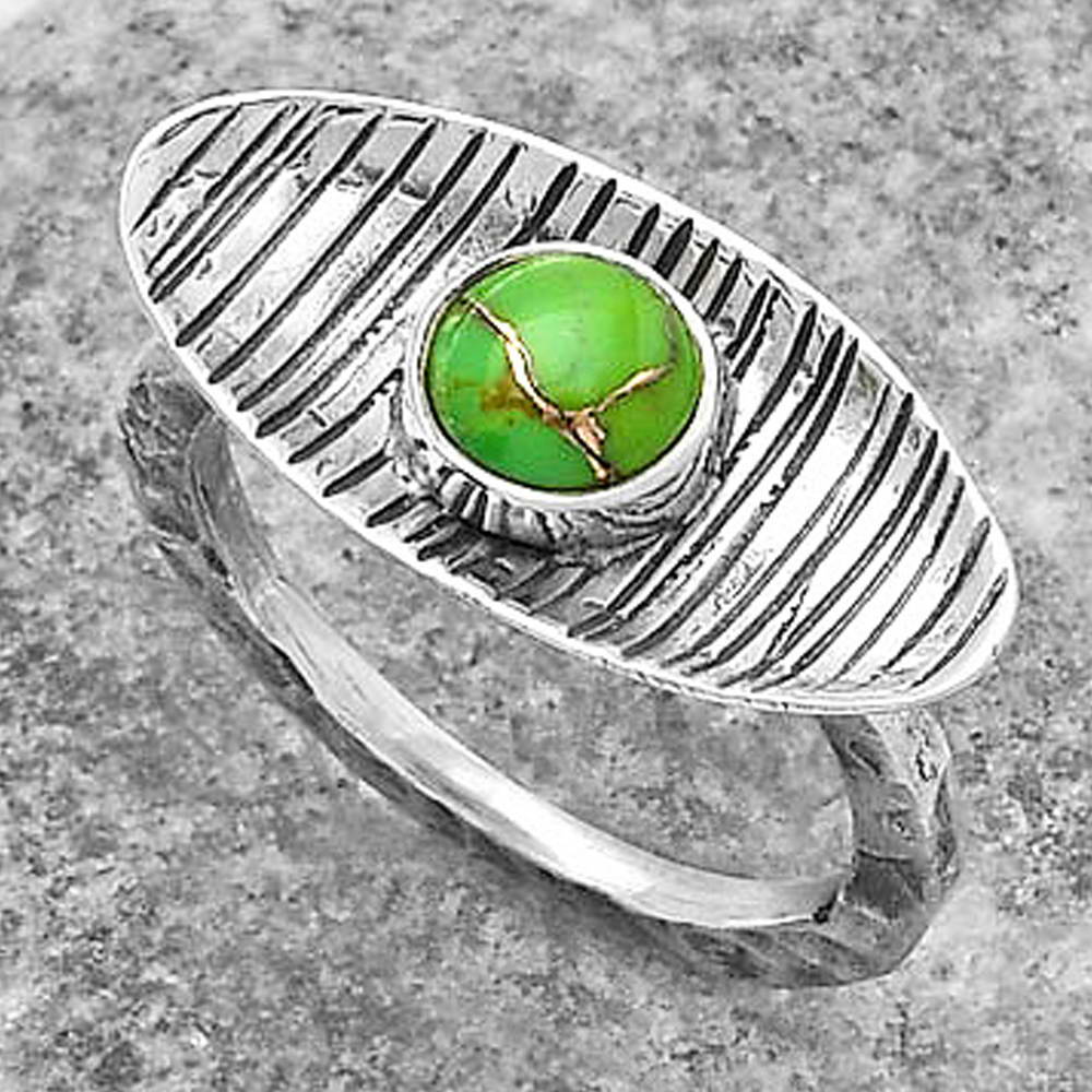 Copper Green Turquoise - Arizona Ring size-7 R-1573 SDR156654