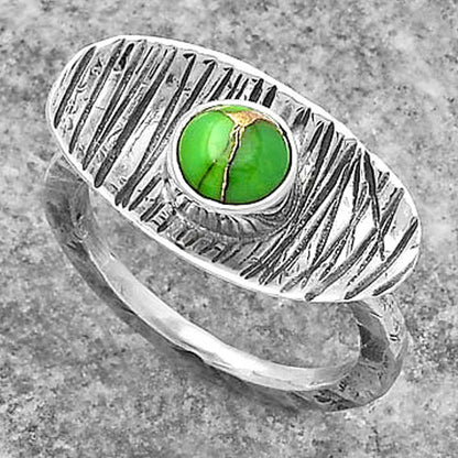 Copper Green Turquoise - Arizona Ring size-7 R-1573 SDR156663