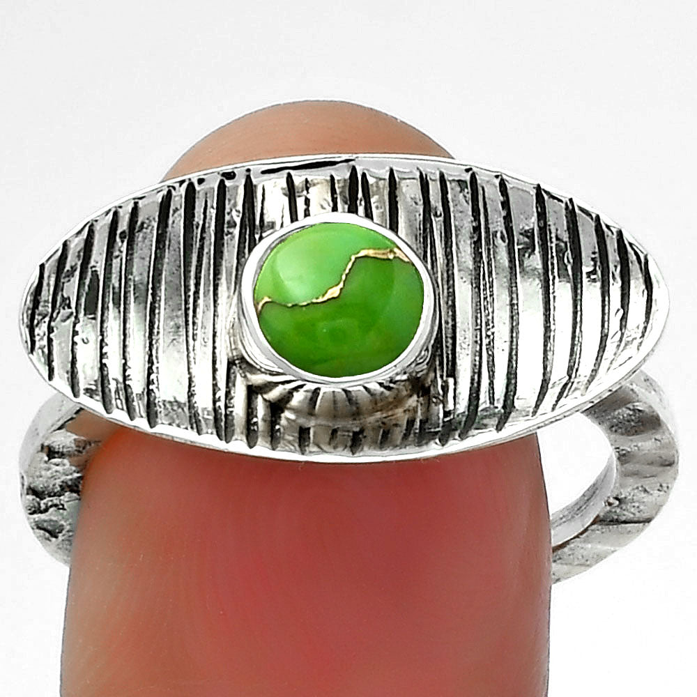 Copper Green Turquoise - Arizona Ring size-8.5 R-1573 SDR156665