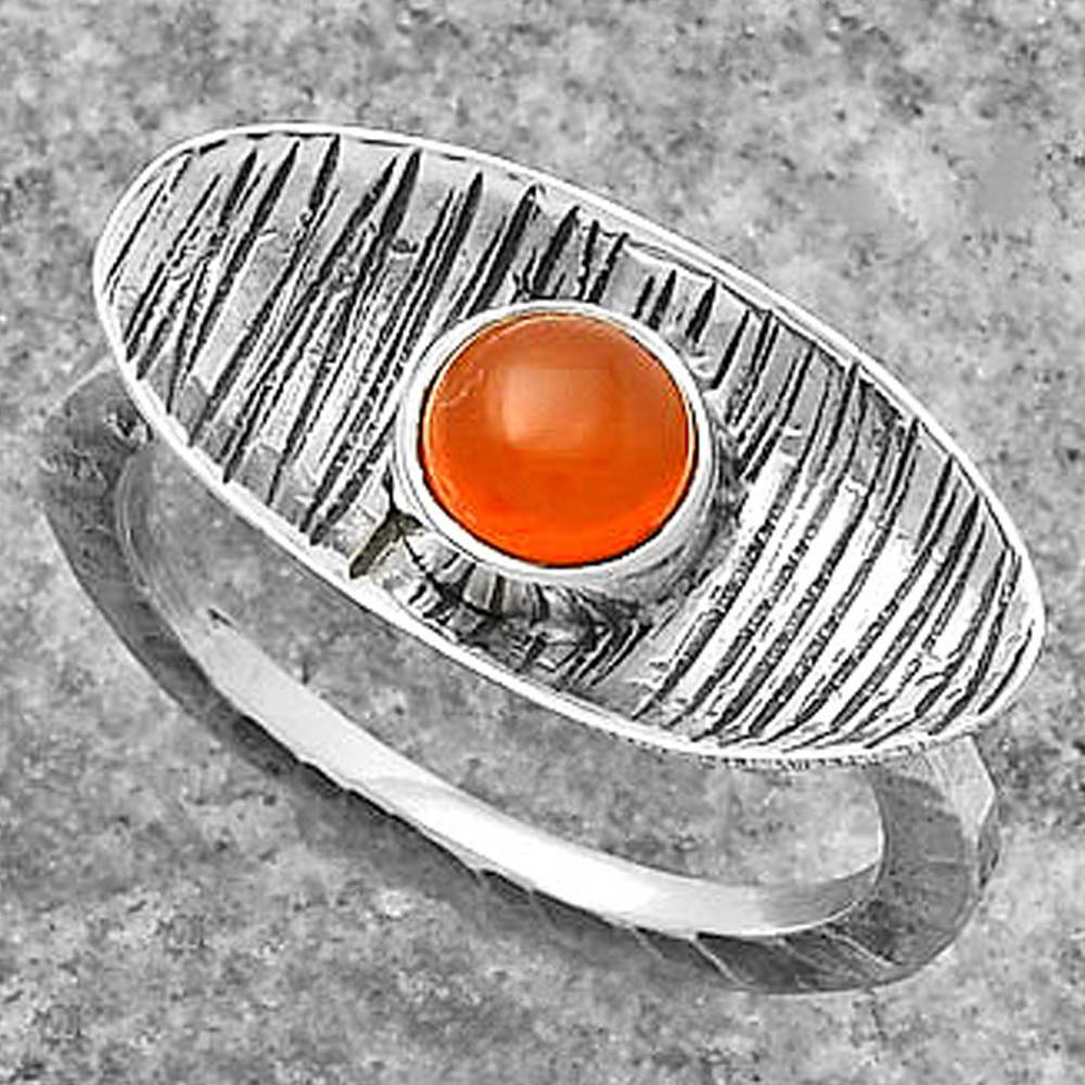 Natural Carnelian Ring size-8.5 R-1573 SDR156669
