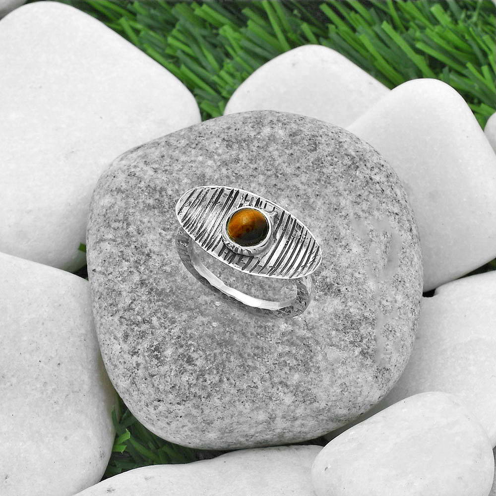 Natural Tiger Eye - Africa Ring size-7.5 R-1573 SDR156670
