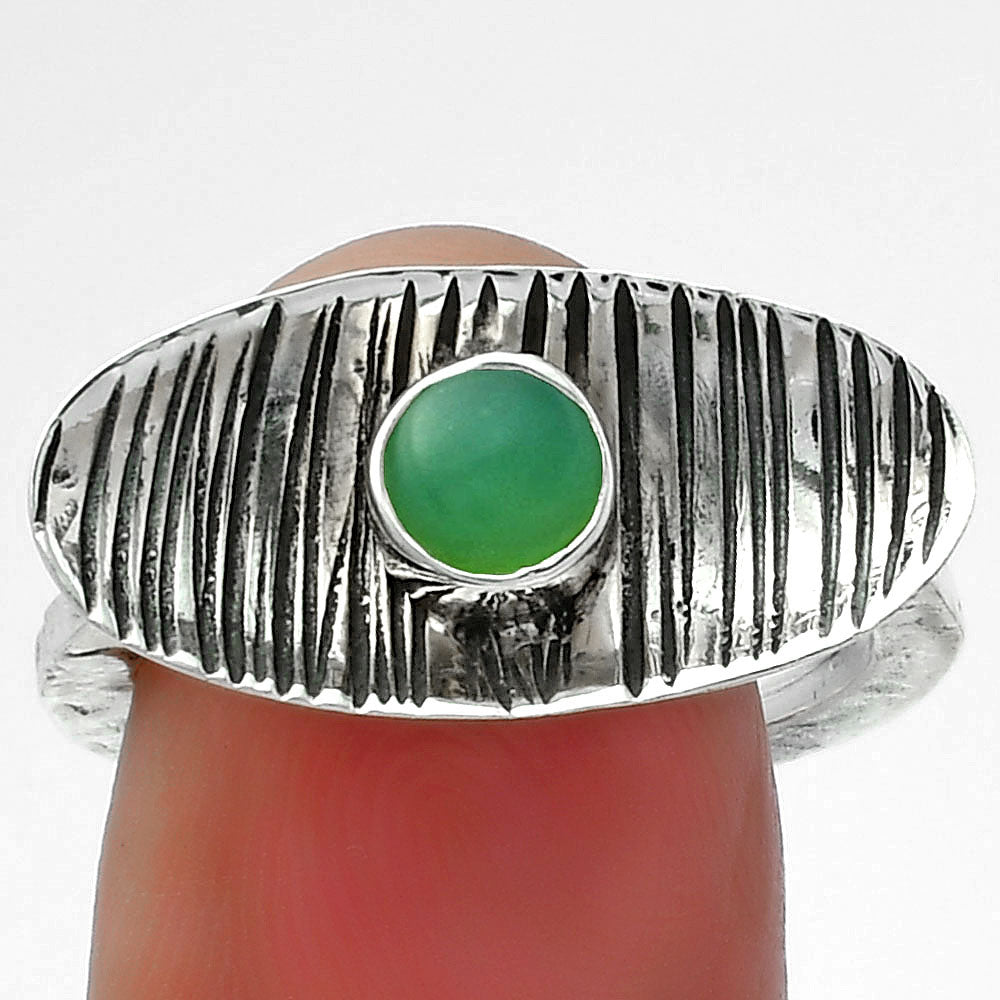 Natural Chrysoprase - Australia Ring size-8.5 R-1573 SDR156674